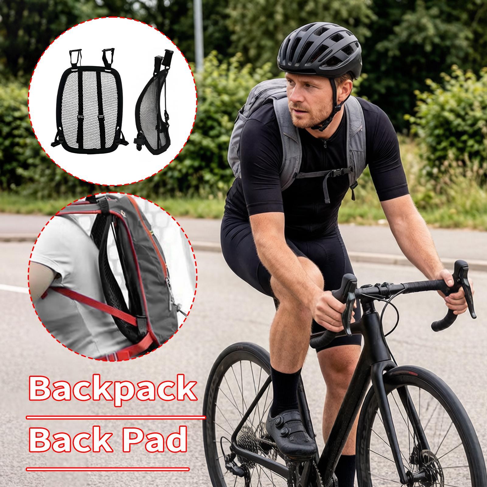 Cycling Commuter Backpack - Rugzakventilatiekussen Verstelbare luchtstroom Spacer Mesh Koelend