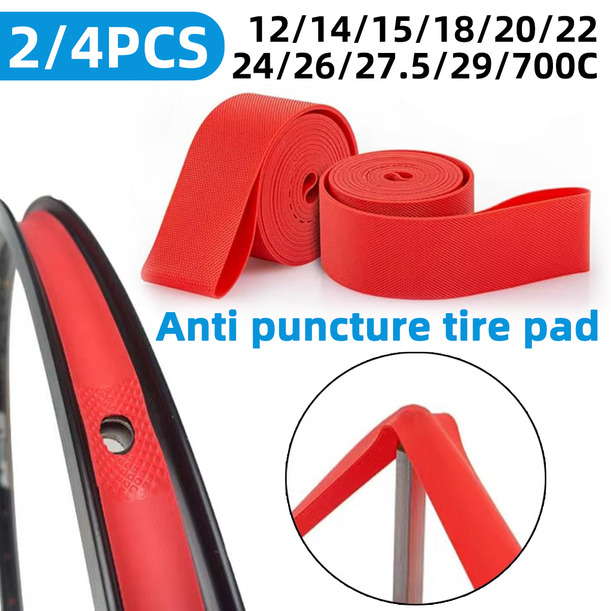 Inner Tube 700C - 2/4 Stuks Fiets Binnenband Lekbestendig Band