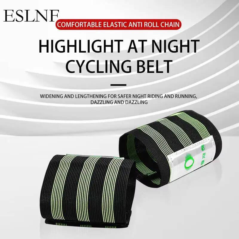 Cycling For Commute - ESLNF Universele reflecterende fietsveiligheidsriemen Verstelbare enkelbroekbeenriem