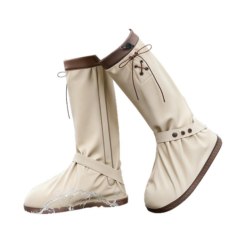 Cycling Shoes For Commute - Stijlvolle unisex hoge regenoverschoenen met verstelbare