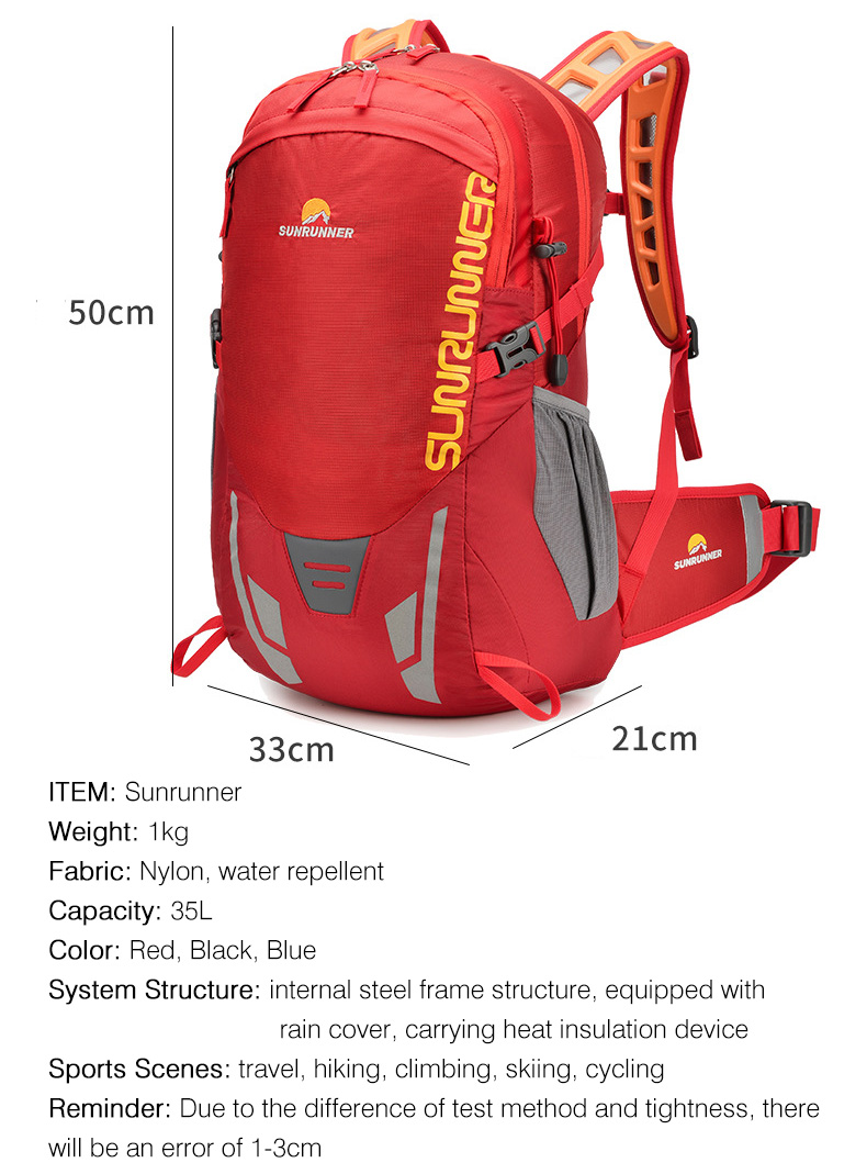 35L wandelrugzak met grote cap - Cycling Commuter Backpack recensie en prijs